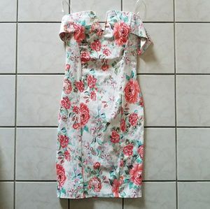 Off the Shoulder Floral Pencil Dress